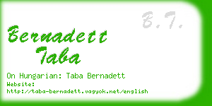 bernadett taba business card